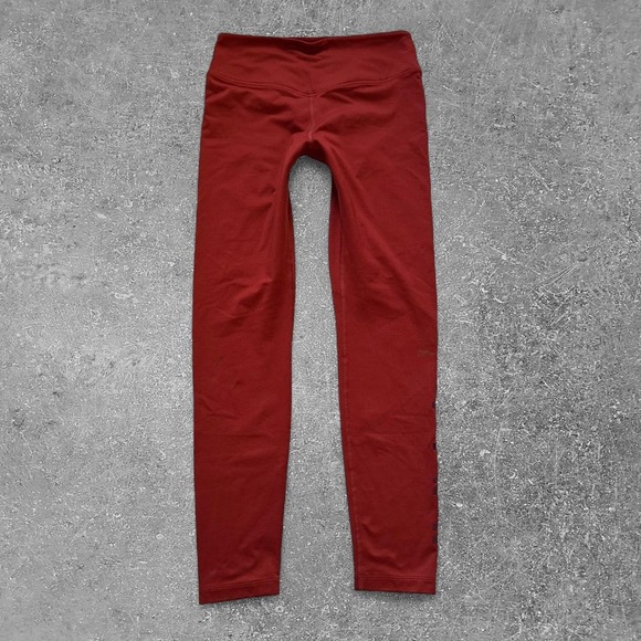 PINK Victoria's Secret Pants - Victorias Secret PINK Cozy Leggings Rust Orange Burgundy Logo Medium